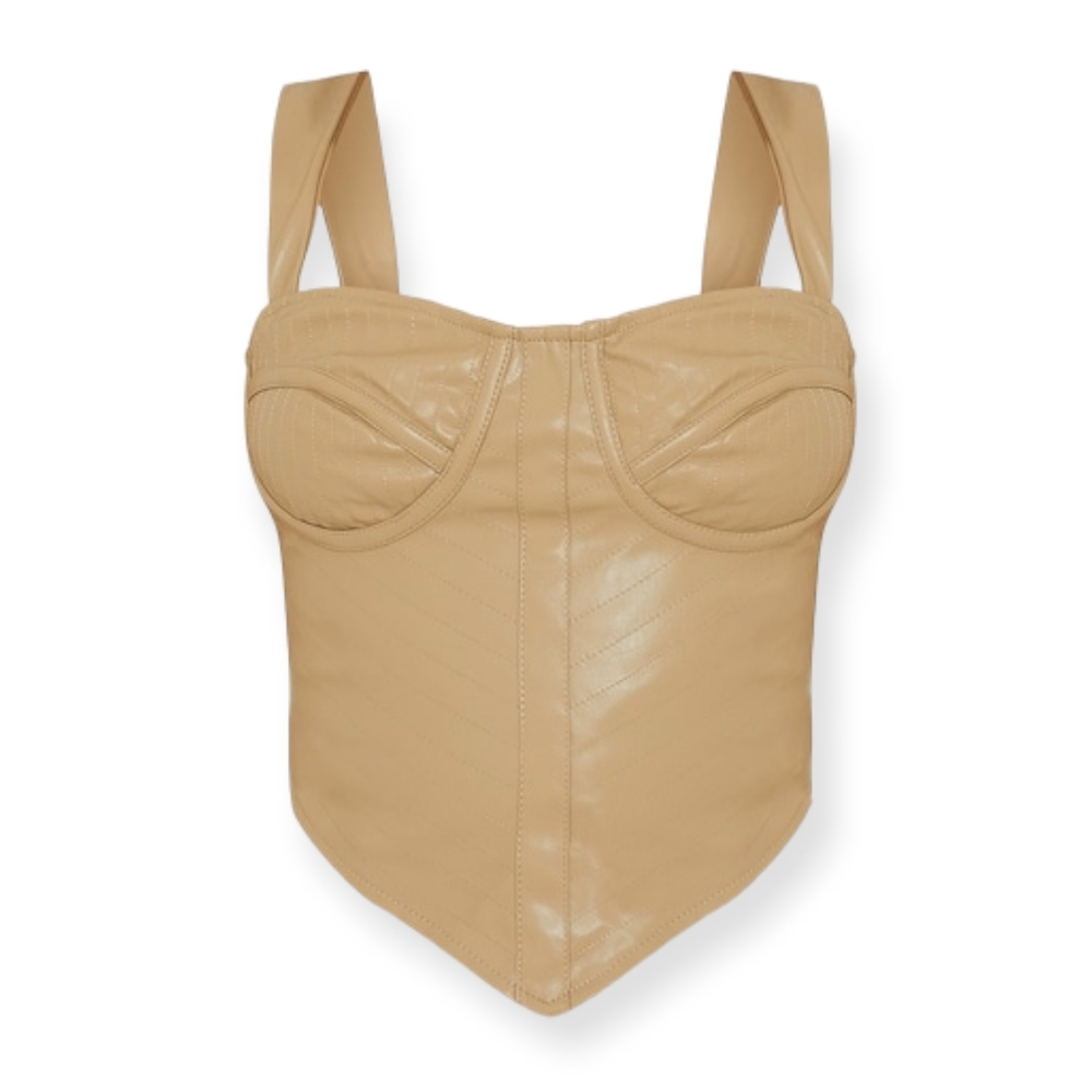 Petite Stone PU Corset